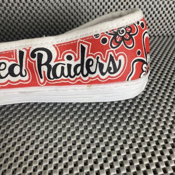 Texas Tech Red Raiders Slip On Shoes Womens Size 8 Red Graphic Print Casual - Picture 8 of 11